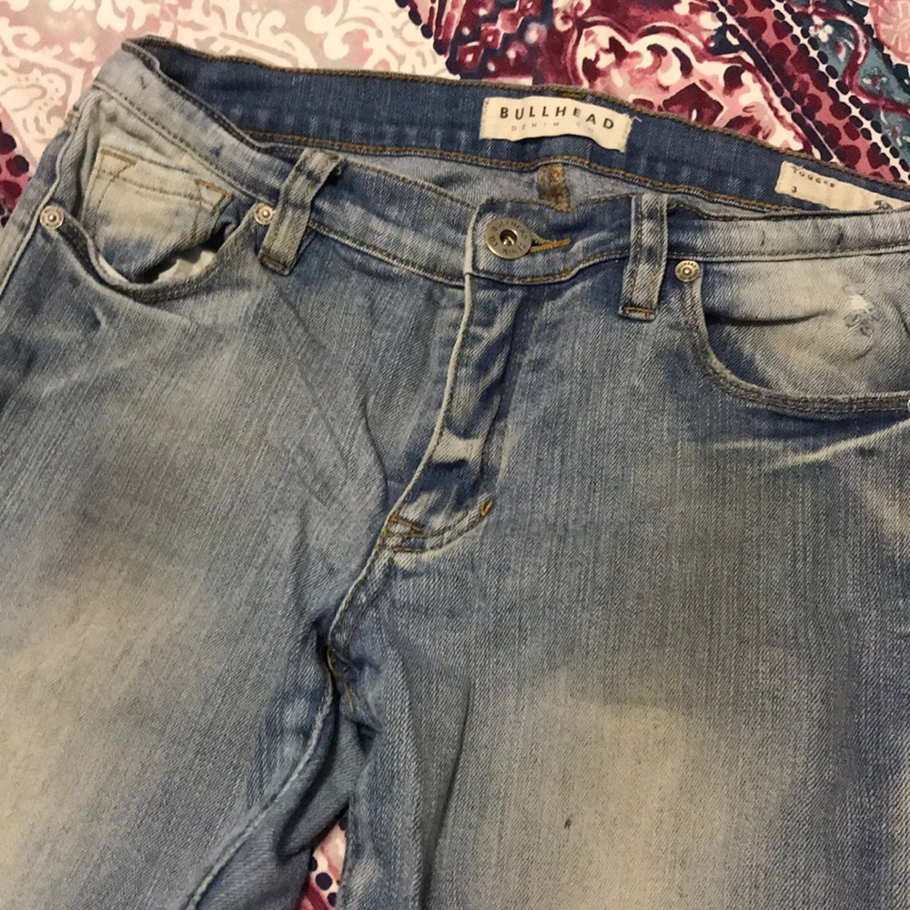 Bullhead joggers -distressed light wash